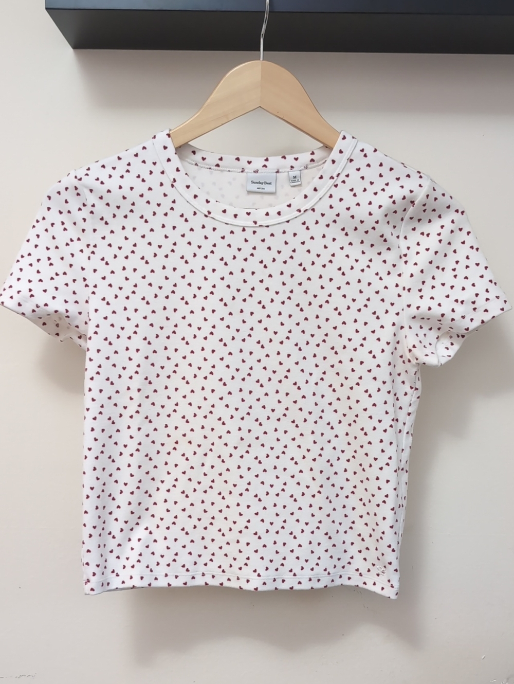 Aritzia Top, Heart Print, M